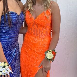 Orange prom dress